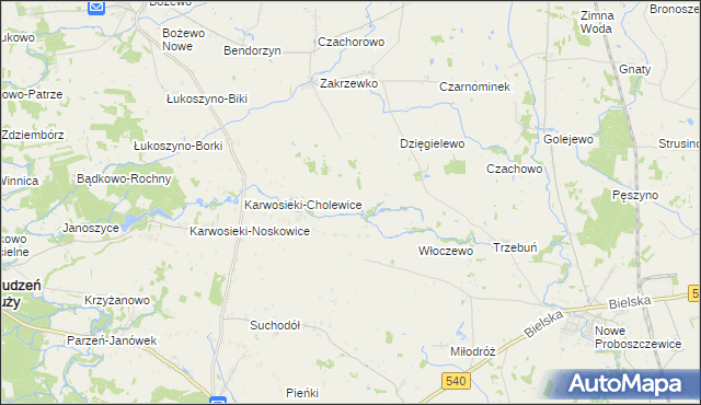 mapa Nowe Karwosieki, Nowe Karwosieki na mapie Targeo