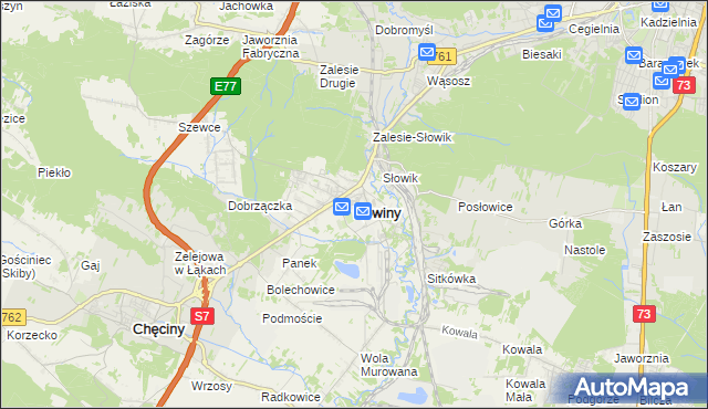 mapa Nowiny gmina Sitkówka-Nowiny, Nowiny gmina Sitkówka-Nowiny na mapie Targeo