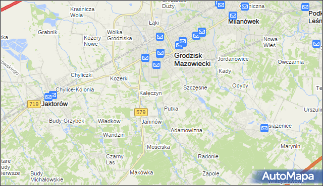 mapa Odrano-Wola, Odrano-Wola na mapie Targeo