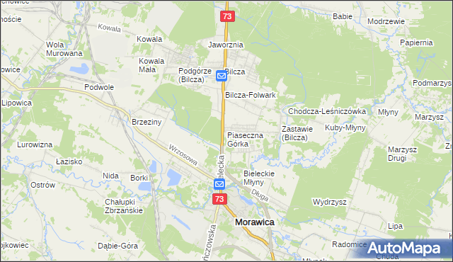 mapa Piaseczna Górka, Piaseczna Górka na mapie Targeo