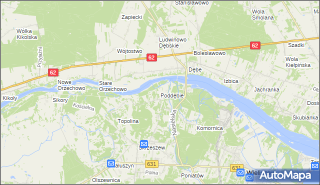 mapa Poddębie, Poddębie na mapie Targeo