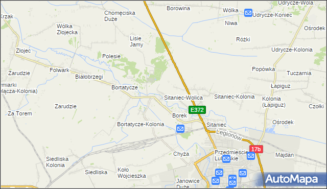 mapa Sitaniec-Wolica, Sitaniec-Wolica na mapie Targeo