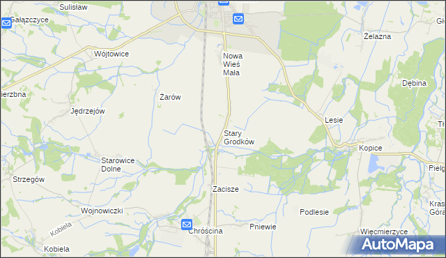 mapa Stary Grodków, Stary Grodków na mapie Targeo