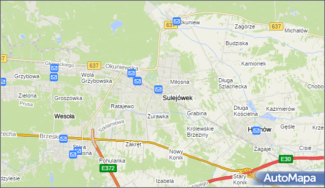 mapa Sulejówek, Sulejówek na mapie Targeo