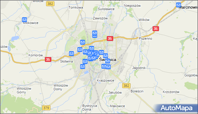 mapa Świdnicy, Świdnica na mapie Targeo