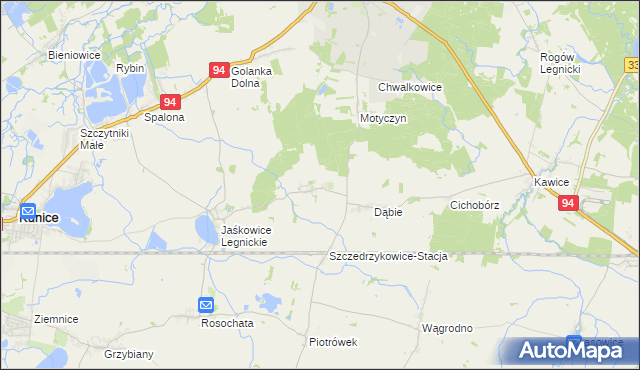 mapa Szczedrzykowice, Szczedrzykowice na mapie Targeo