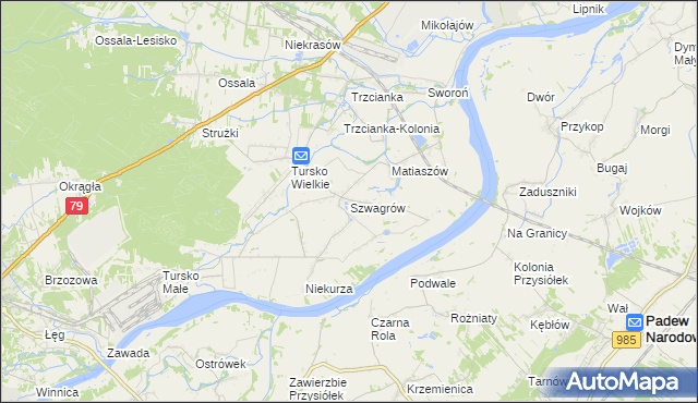 mapa Szwagrów, Szwagrów na mapie Targeo