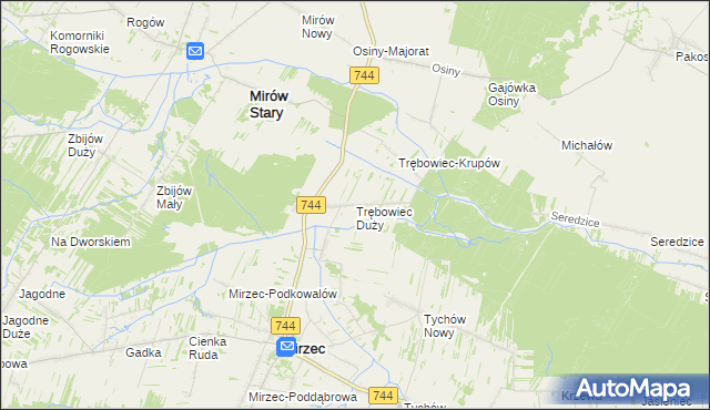 mapa Trębowiec Duży, Trębowiec Duży na mapie Targeo