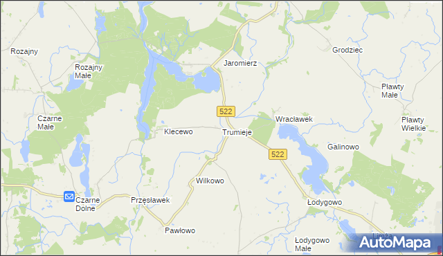 mapa Trumieje, Trumieje na mapie Targeo