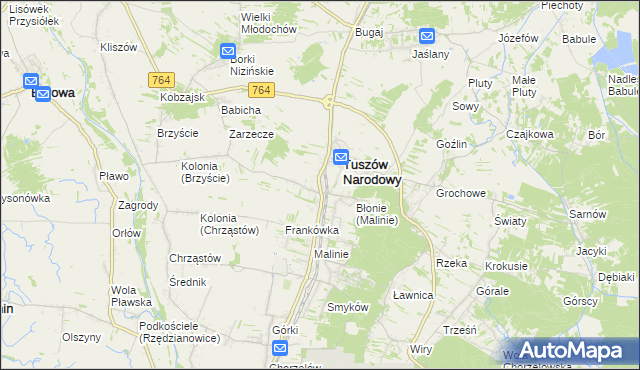 mapa Tuszów Mały, Tuszów Mały na mapie Targeo