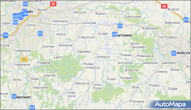 mapa Umieszcz, Umieszcz na mapie Targeo