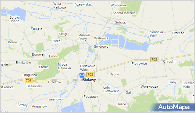 mapa Walewice Osada, Walewice Osada na mapie Targeo