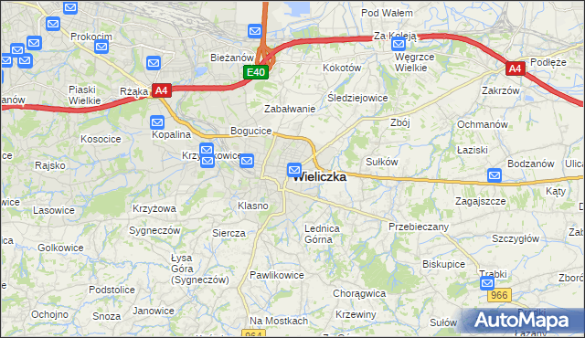 mapa Wieliczka, Wieliczka na mapie Targeo