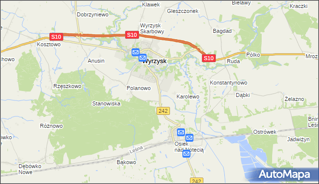 mapa Wiernowo, Wiernowo na mapie Targeo