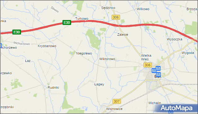 mapa Wiktorowo gmina Buk, Wiktorowo gmina Buk na mapie Targeo