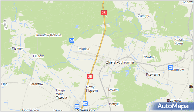 mapa Zbiersk, Zbiersk na mapie Targeo