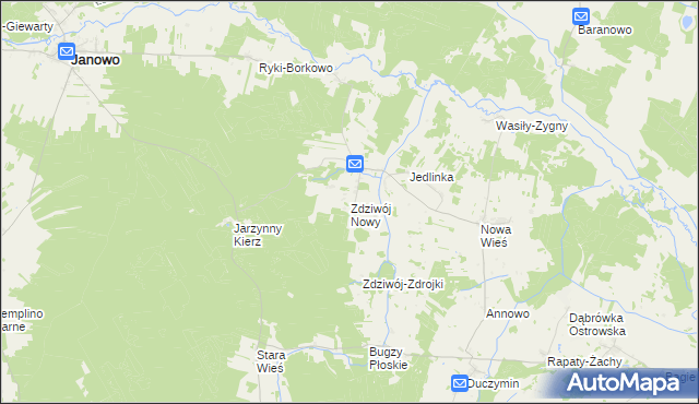 mapa Zdziwój Nowy, Zdziwój Nowy na mapie Targeo
