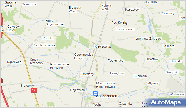 mapa Baby gmina Moszczenica, Baby gmina Moszczenica na mapie Targeo
