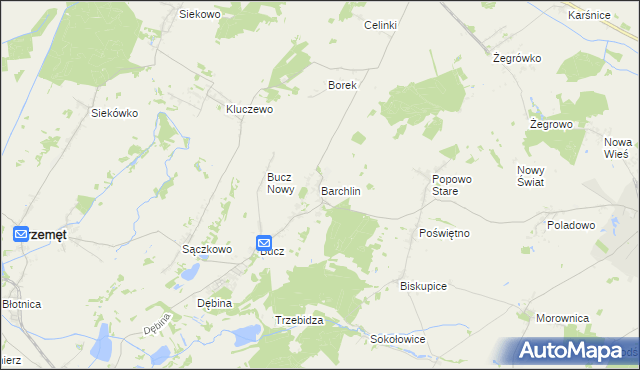 mapa Barchlin, Barchlin na mapie Targeo