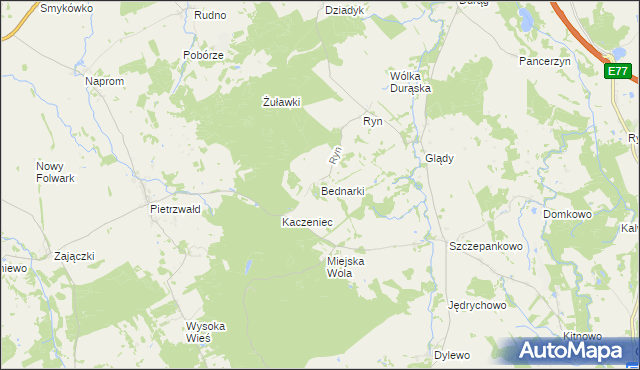 mapa Bednarki, Bednarki na mapie Targeo