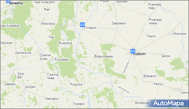 mapa Boguszewiec, Boguszewiec na mapie Targeo