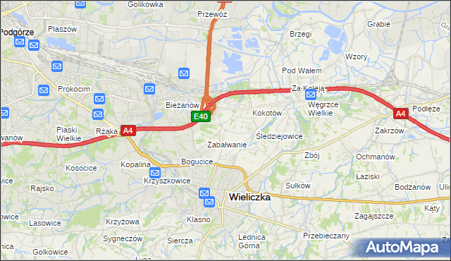 mapa Czarnochowice, Czarnochowice na mapie Targeo