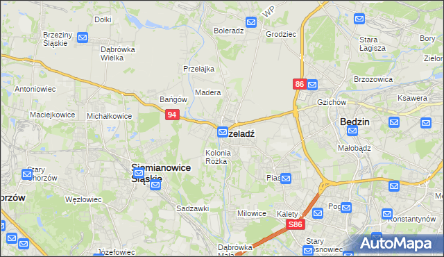 mapa Czeladź, Czeladź na mapie Targeo