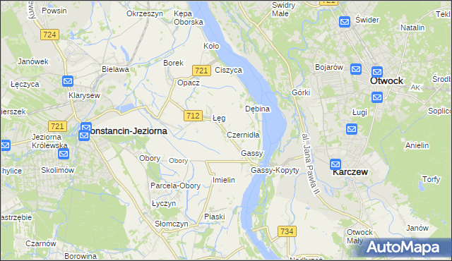 mapa Czernidła, Czernidła na mapie Targeo