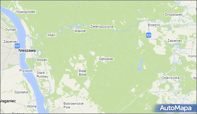 mapa Dębowiec gmina Bobrowniki, Dębowiec gmina Bobrowniki na mapie Targeo