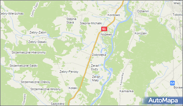 mapa Dobrołęka, Dobrołęka na mapie Targeo