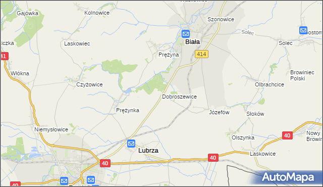mapa Dobroszewice, Dobroszewice na mapie Targeo