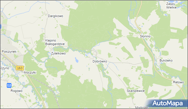 mapa Dobrowo, Dobrowo na mapie Targeo