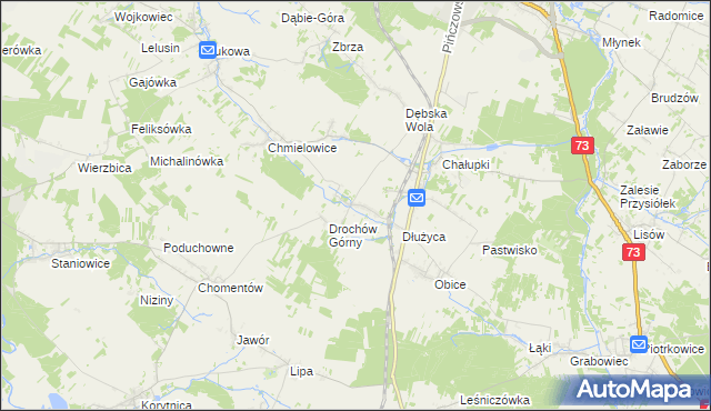 mapa Drochów Dolny, Drochów Dolny na mapie Targeo