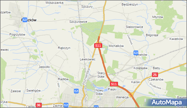mapa Franklinów, Franklinów na mapie Targeo