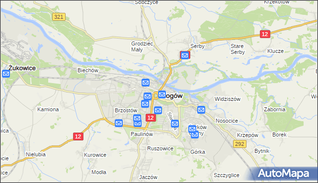 mapa Głogów, Głogów na mapie Targeo