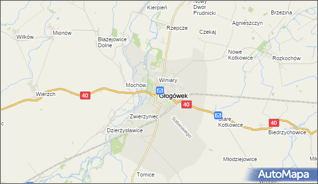 mapa Głogówek, Głogówek na mapie Targeo