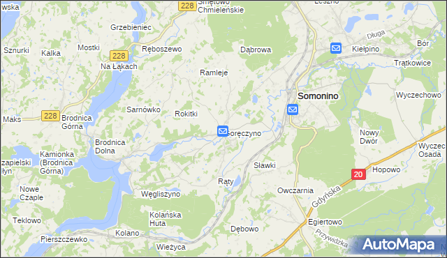 mapa Goręczyno, Goręczyno na mapie Targeo