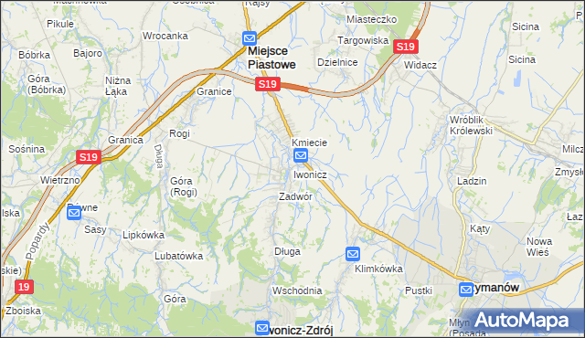 mapa Iwonicz, Iwonicz na mapie Targeo