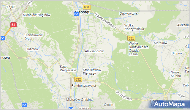 mapa Izabelin gmina Nieporęt, Izabelin gmina Nieporęt na mapie Targeo