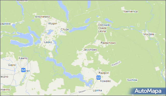 mapa Jarychowo, Jarychowo na mapie Targeo