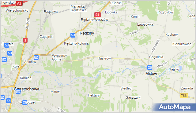 mapa Jaskrów, Jaskrów na mapie Targeo