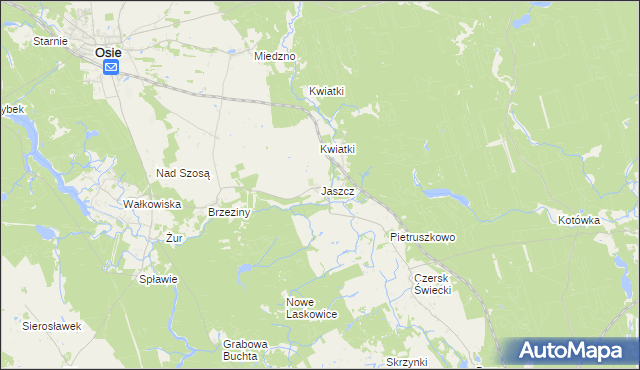 mapa Jaszcz, Jaszcz na mapie Targeo