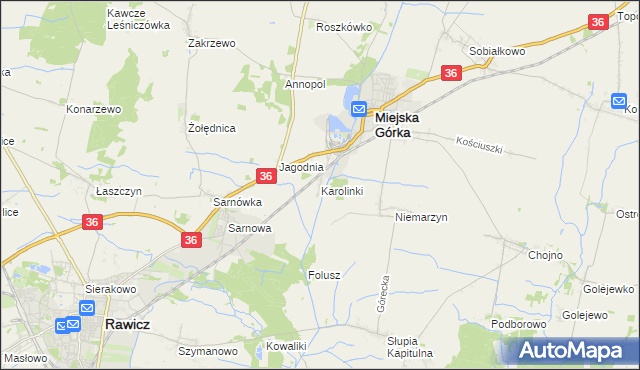 mapa Karolinki, Karolinki na mapie Targeo