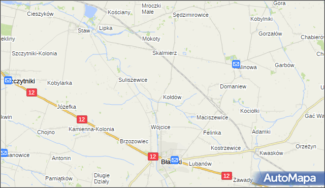 mapa Kołdów, Kołdów na mapie Targeo
