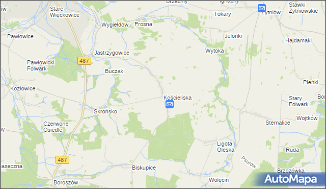 mapa Kościeliska, Kościeliska na mapie Targeo