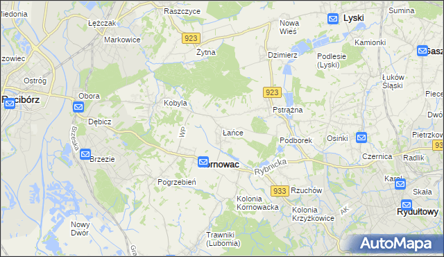 mapa Łańce, Łańce na mapie Targeo