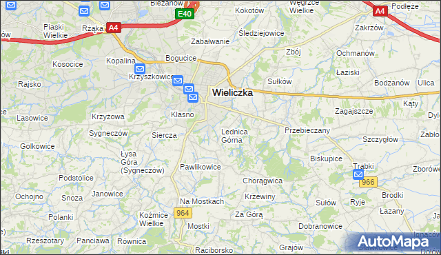 mapa Lednica Górna, Lednica Górna na mapie Targeo