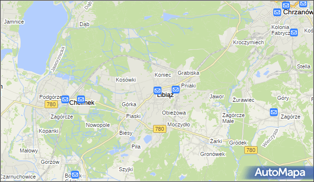 mapa Libiąż, Libiąż na mapie Targeo
