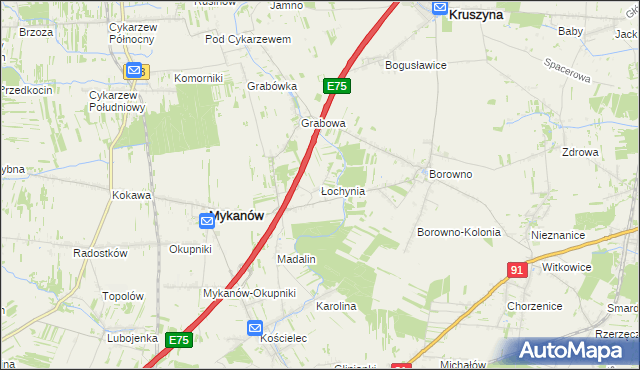 mapa Łochynia, Łochynia na mapie Targeo