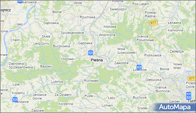 mapa Łowczówek, Łowczówek na mapie Targeo